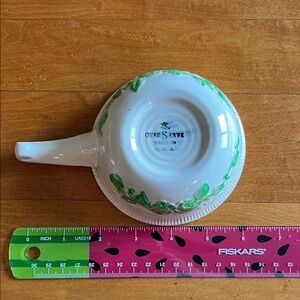 Green and White Ceramic Dish